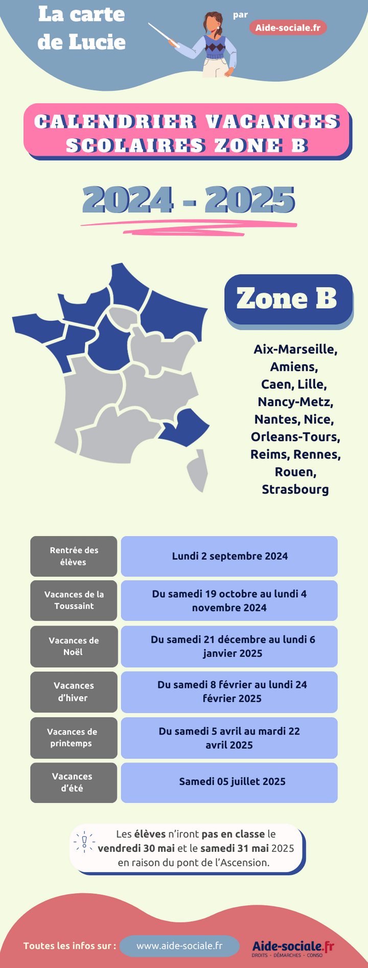 dates des vacances angers