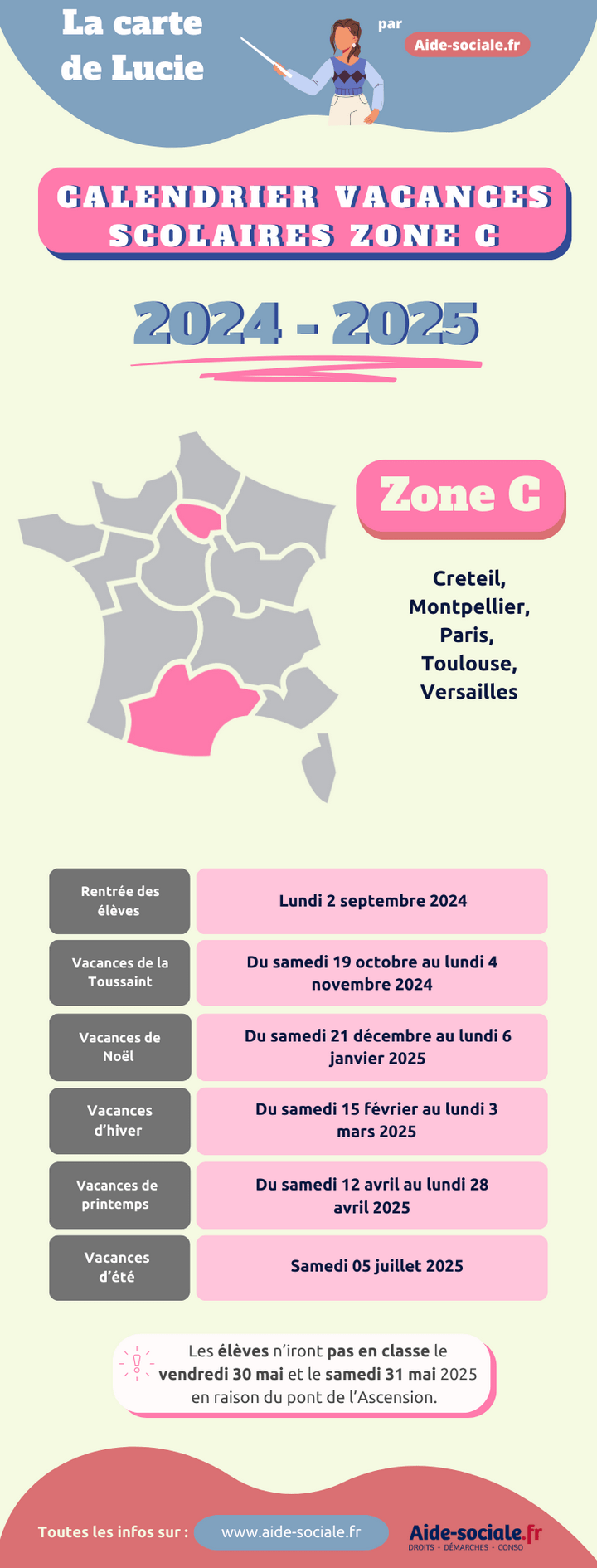 Vacances scolaires à Toulouse (Zone C)